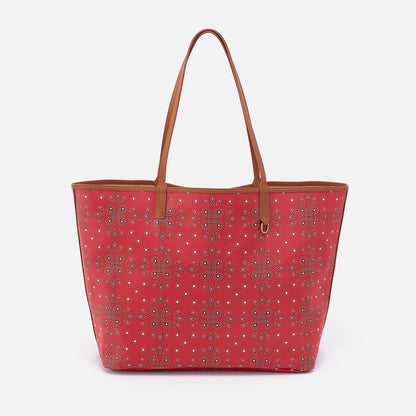 All That Tote Large In Coated Canvas - Red Journey Bandana | HOBO Discount
