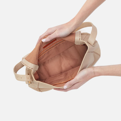 Austin Shoulder Bag In Pebbled Leather - Linen | HOBO Trending