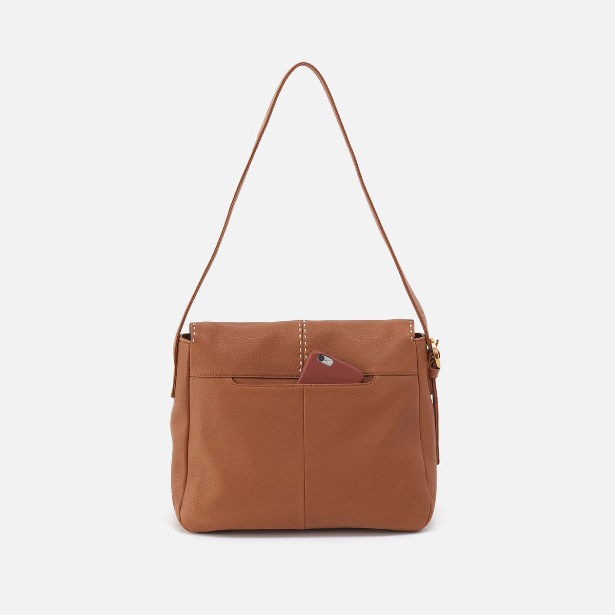 Austin Shoulder Bag In Pebbled Leather - Warm Honey | HOBO Classic