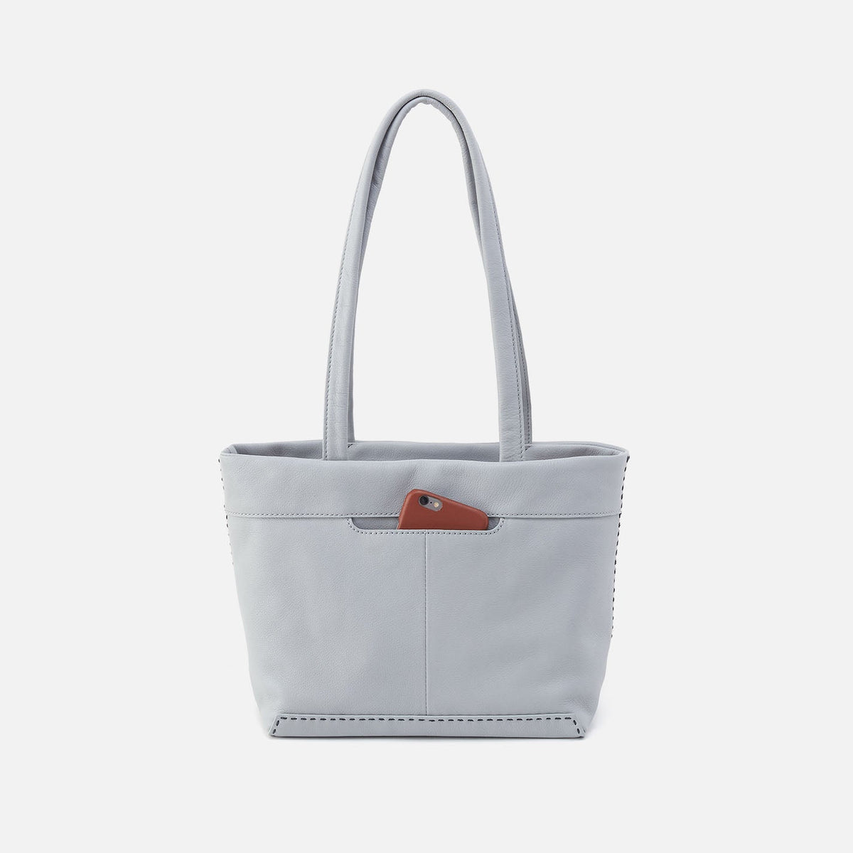 Austin Tote In Pebbled Leather - Blue Pearl | HOBO Trusted