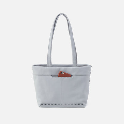Austin Tote In Pebbled Leather - Blue Pearl | HOBO Trusted