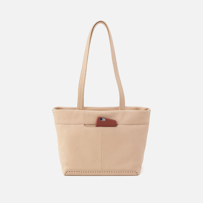 Austin Tote In Pebbled Leather - Linen | HOBO Classic