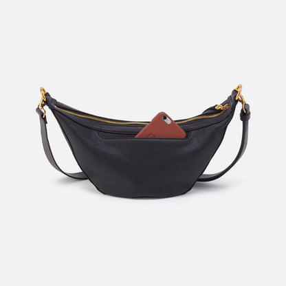 Carmen Sling In Pebbled Leather - Black | HOBO Deals