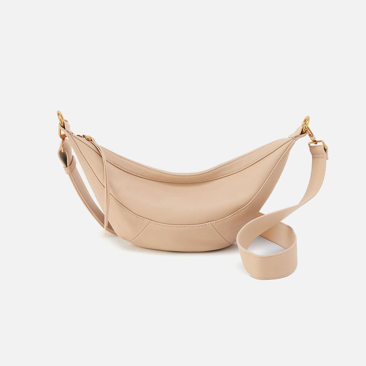 Carmen Sling In Pebbled Leather - Linen | HOBO Best Price