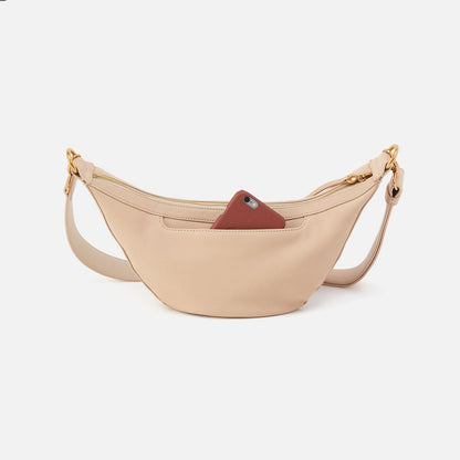 Carmen Sling In Pebbled Leather - Linen | HOBO Best Price