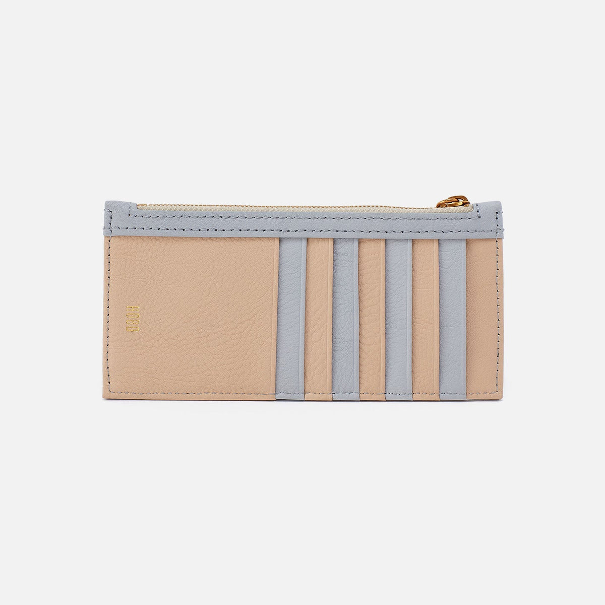 Carte Card Case In Pebbled Leather - Blue Pearl | HOBO Latest