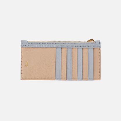 Carte Card Case In Pebbled Leather - Blue Pearl | HOBO Latest