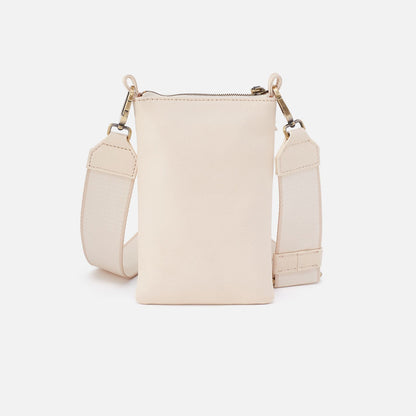 Cass Phone Crossbody In Pebbled Leather - Cream | HOBO Trusted