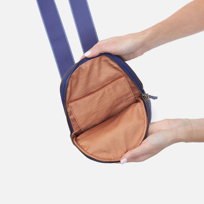 Cass Sling In Pebbled Leather - Dark Iris | HOBO Smart Buy