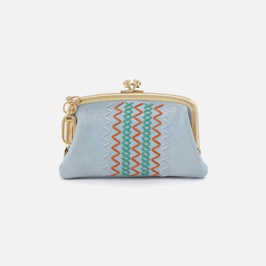 Cheer Frame Pouch In Buffed Leather - Sky | HOBO Deals