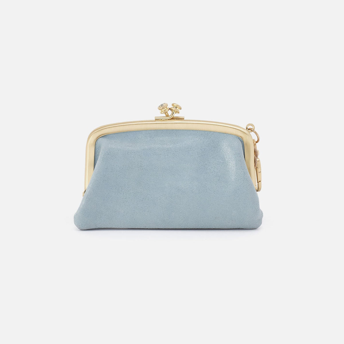 Cheer Frame Pouch In Buffed Leather - Sky | HOBO Deals
