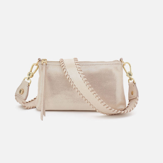 Darcy Crossbody In Metallic Leather - Sand Shimmer | HOBO Discount