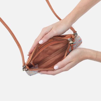 Darcy Crossbody In Multi Weave With Leather Trim - Sunset Raffia | HOBO Great Value