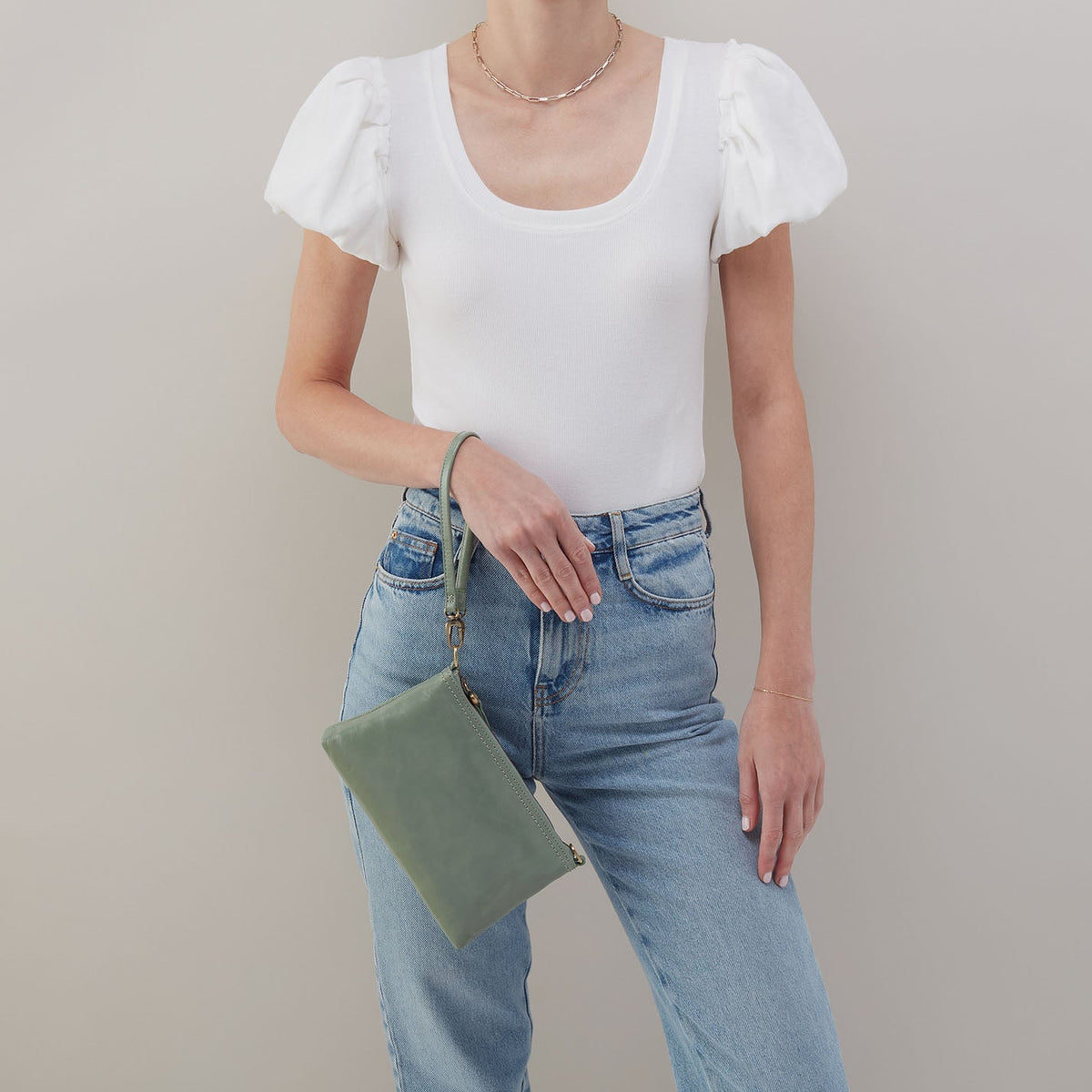 Darcy Crossbody In Polished Leather - Jade | HOBO Customer Favorite