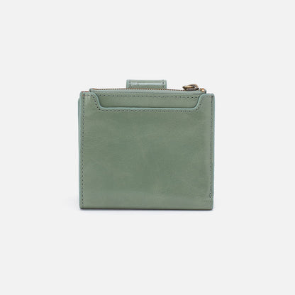 Dunn Mini Wallet In Polished Leather - Jade | HOBO New