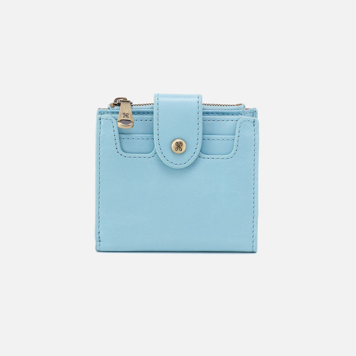 Dunn Mini Wallet In Polished Leather - Stratosphere | HOBO Best Seller