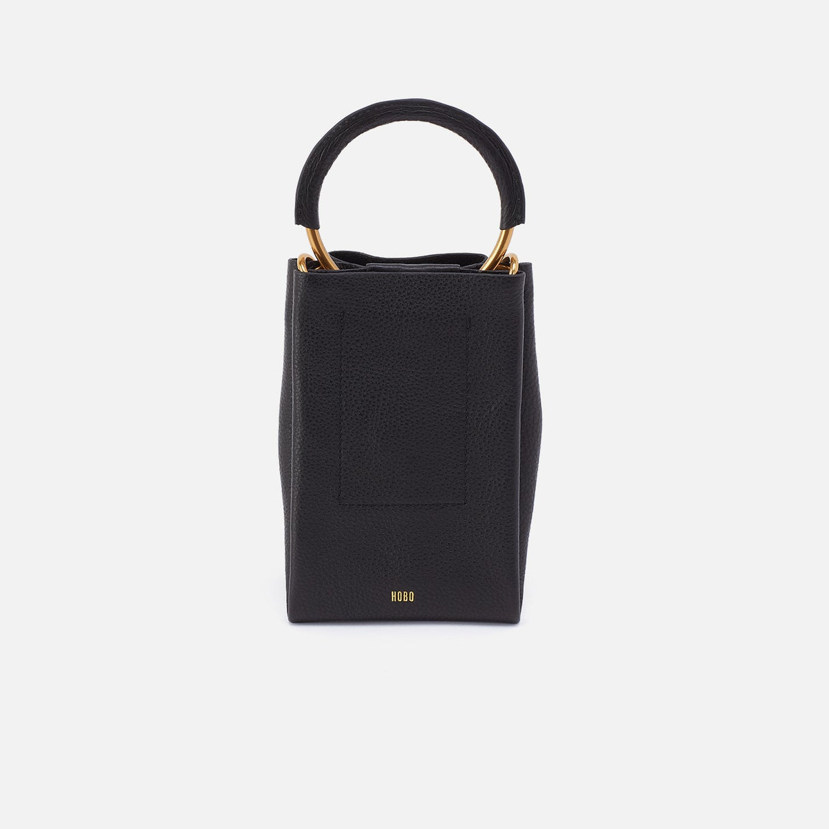 Eden Phone Crossbody In Pebbled Leather - Black | HOBO Premium