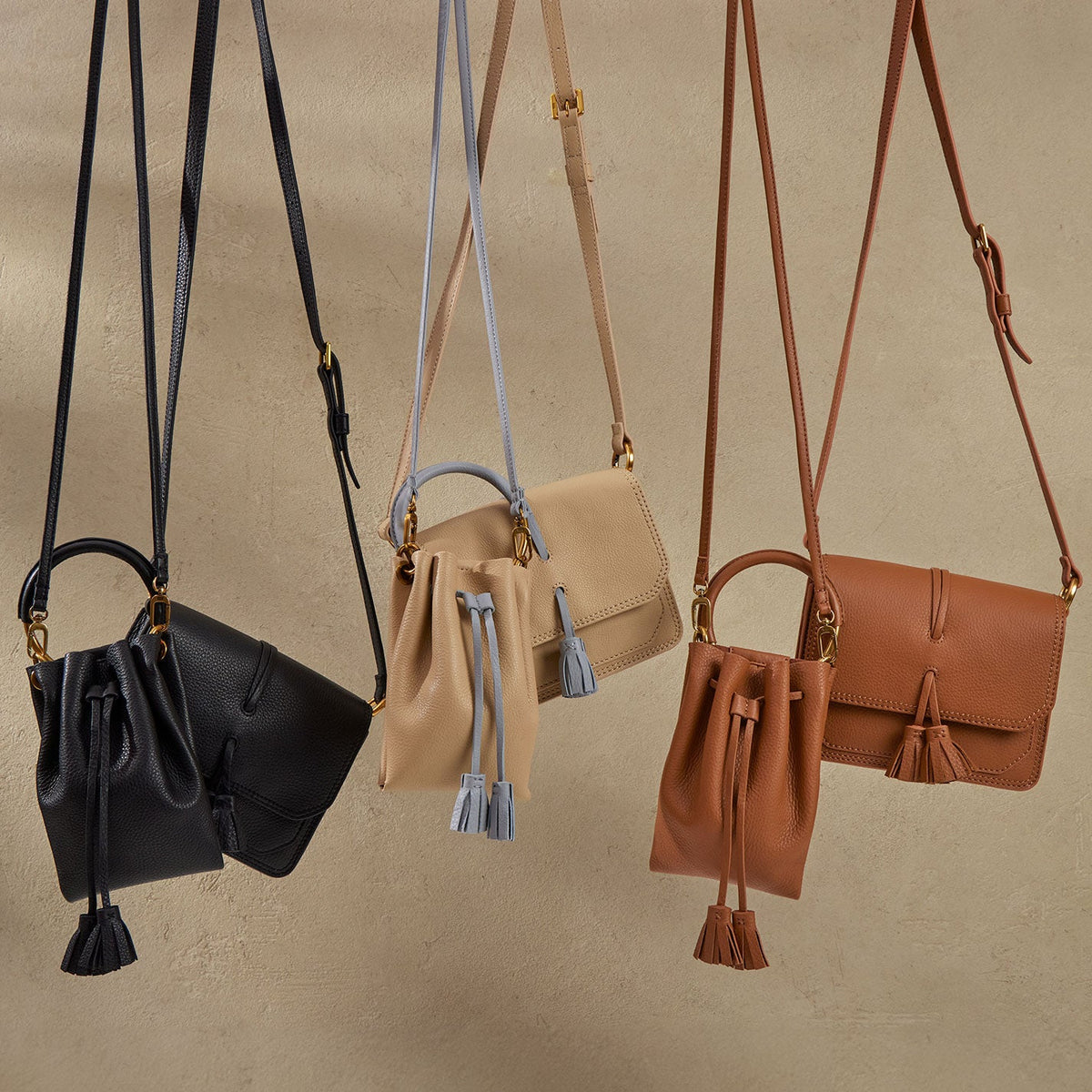 Eden Small Crossbody In Pebbled Leather - Linen | HOBO Recommended