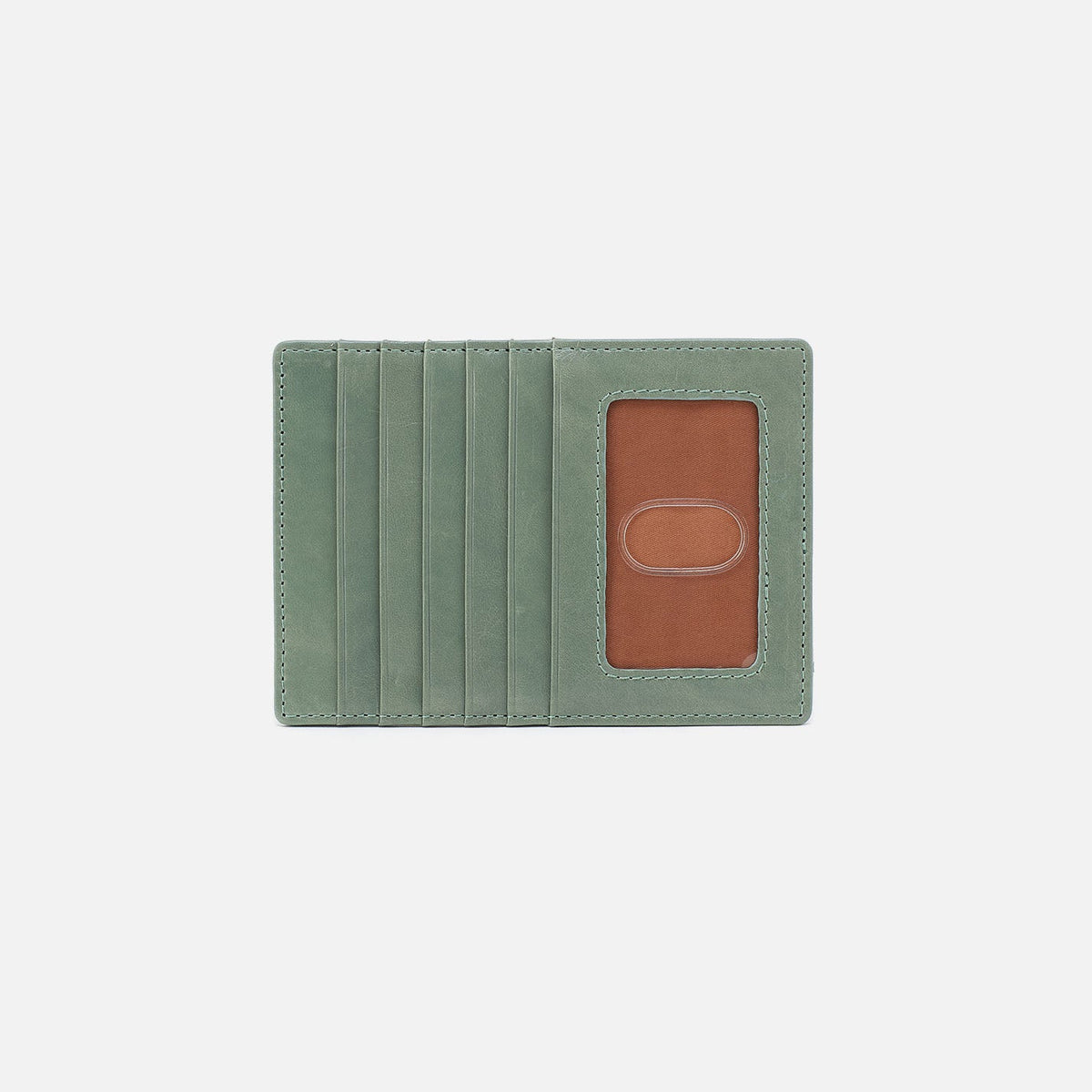 Euro Slide Card Case In Polished Leather - Jade | HOBO Sale