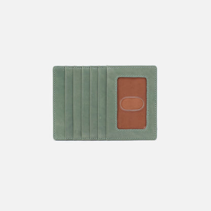 Euro Slide Card Case In Polished Leather - Jade | HOBO Sale