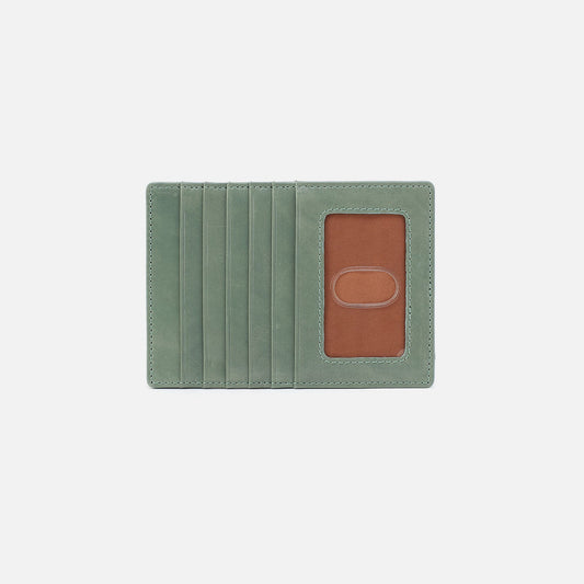 Euro Slide Card Case In Polished Leather - Jade | HOBO Sale