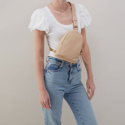 Fern Sling In Pebbled Leather - Linen | HOBO Trending