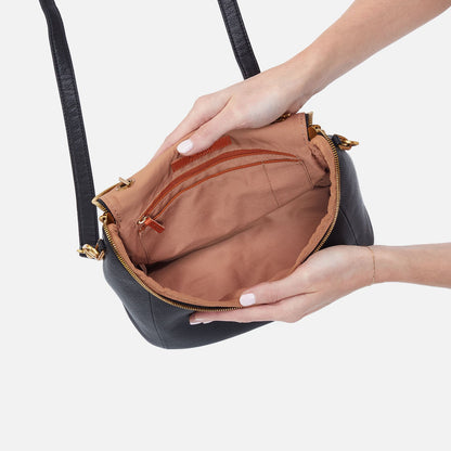 Fern Top Handle Satchel In Pebbled Leather - Black | HOBO Top Pick