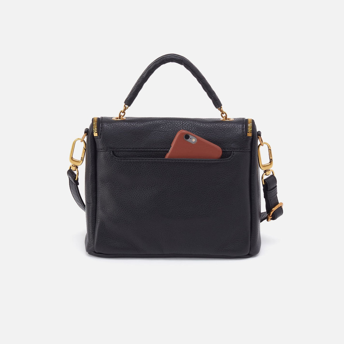 Fern Top Handle Satchel In Pebbled Leather - Black | HOBO Top Pick