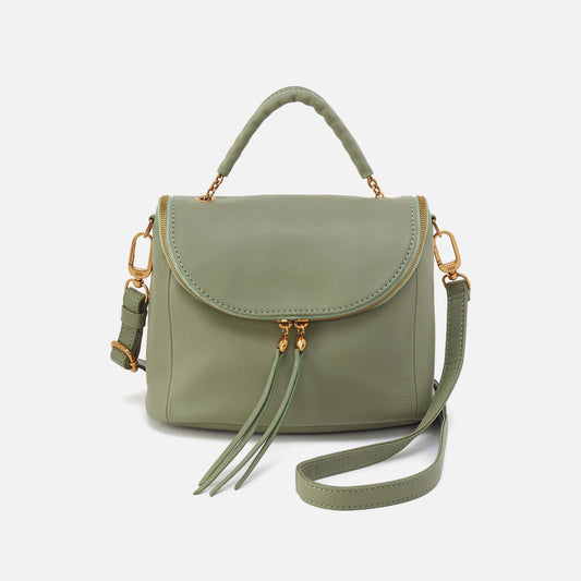 Fern Top Handle Satchel In Pebbled Leather - Watercress | HOBO Popular