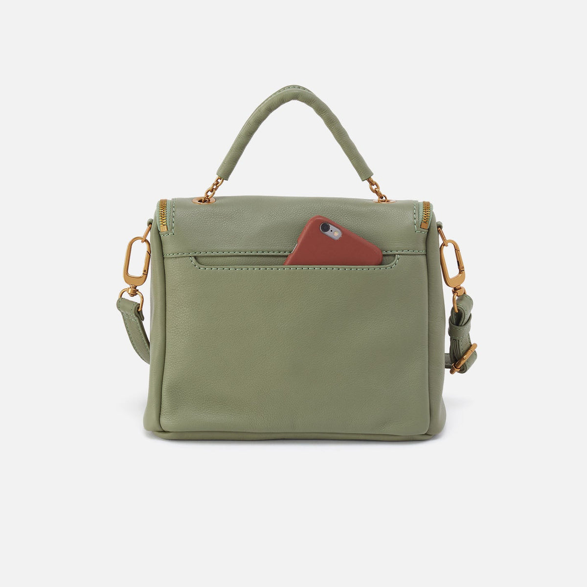 Fern Top Handle Satchel In Pebbled Leather - Watercress | HOBO Popular