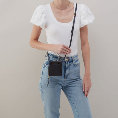 Fern Wallet Crossbody In Pebbled Leather - Black | HOBO Top Pick