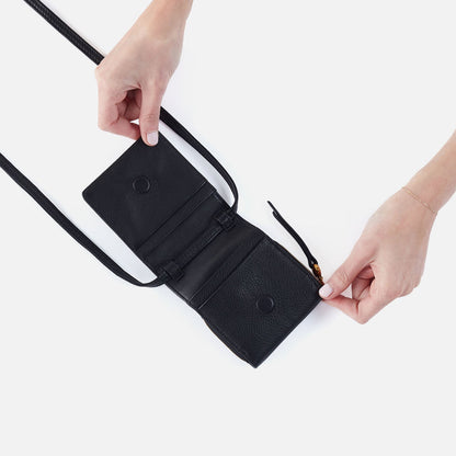 Fern Wallet Crossbody In Pebbled Leather - Black | HOBO Top Pick