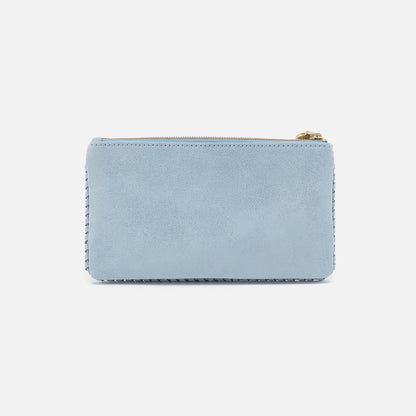 Foray Large Wallet In Buffed Leather - Sky | HOBO Everyday