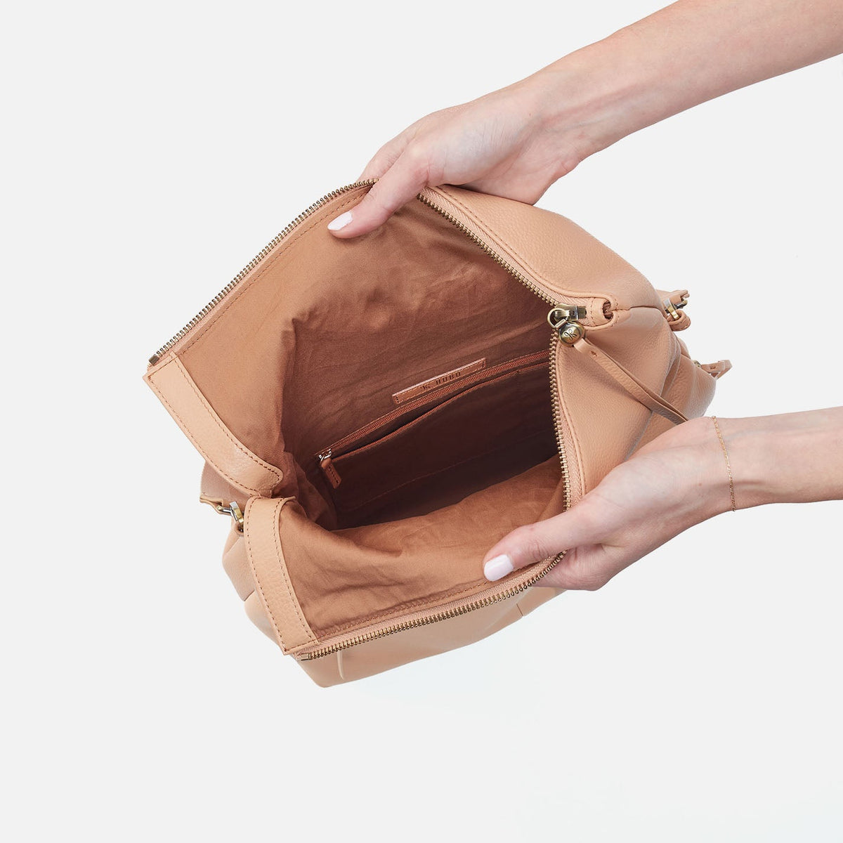 Grant Backpack In Pebbled Leather - Porcini | HOBO Premium