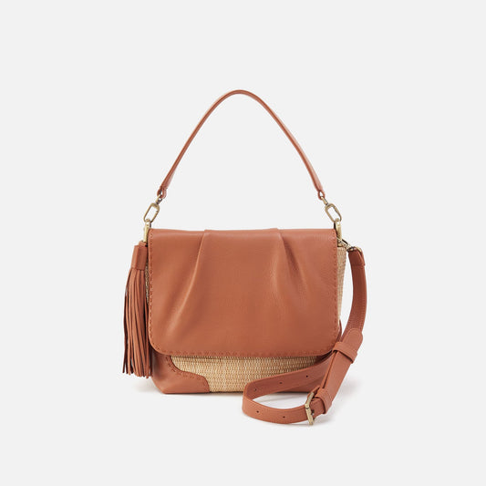 Harley Convertible Shoulder Bag in Woven Straw - Natural Straw | HOBO Signature