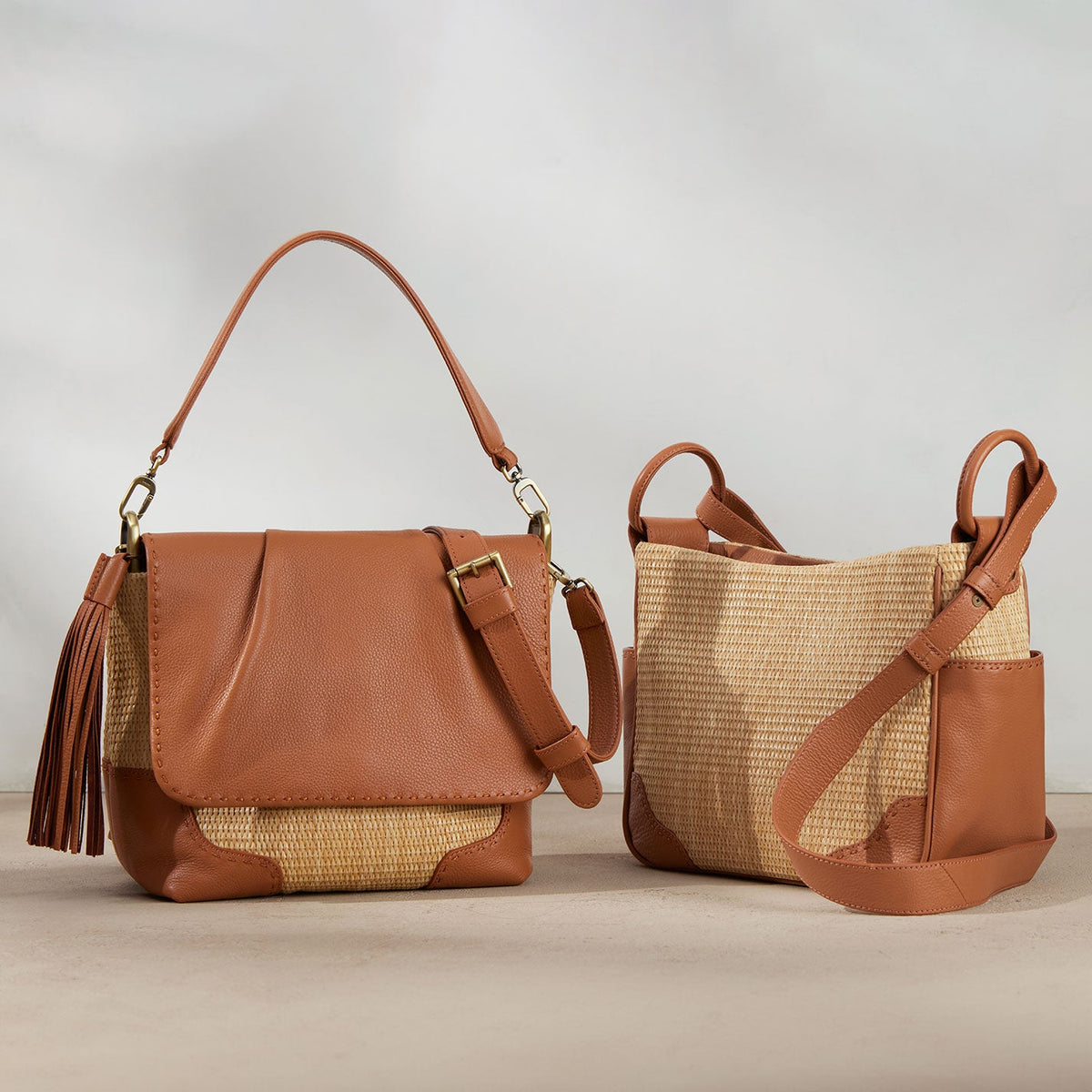 Harley Convertible Shoulder Bag in Woven Straw - Natural Straw | HOBO Signature