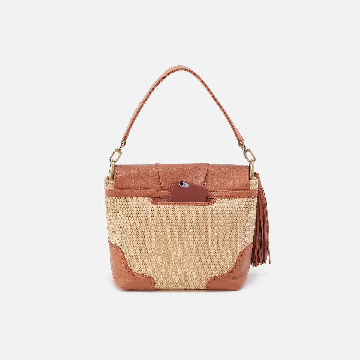 Harley Convertible Shoulder Bag in Woven Straw - Natural Straw | HOBO Signature