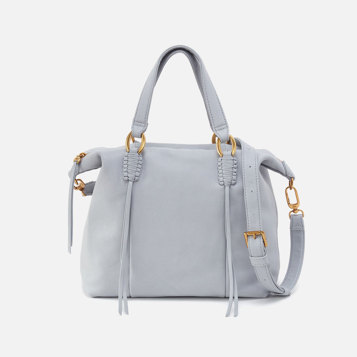 Harley Satchel In Pebbled Leather - Blue Pearl | HOBO Latest