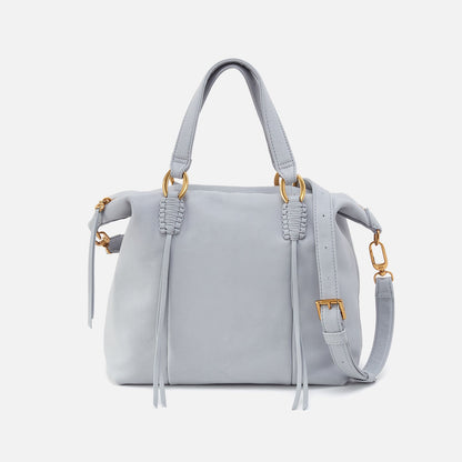Harley Satchel In Pebbled Leather - Blue Pearl | HOBO Latest
