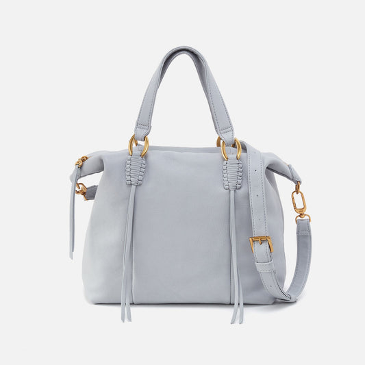 Harley Satchel In Pebbled Leather - Blue Pearl | HOBO Latest