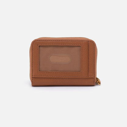 Hart Card Case In Pebbled Leather - Warm Honey | HOBO Classic