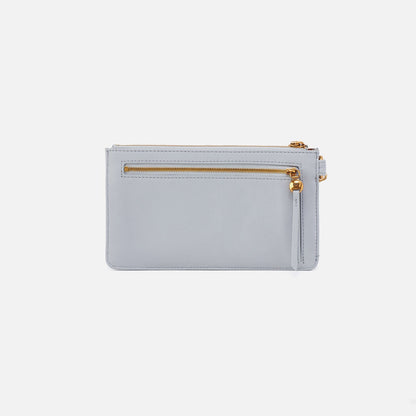 Hart Wristlet In Pebbled Leather - Blue Pearl | HOBO Quality