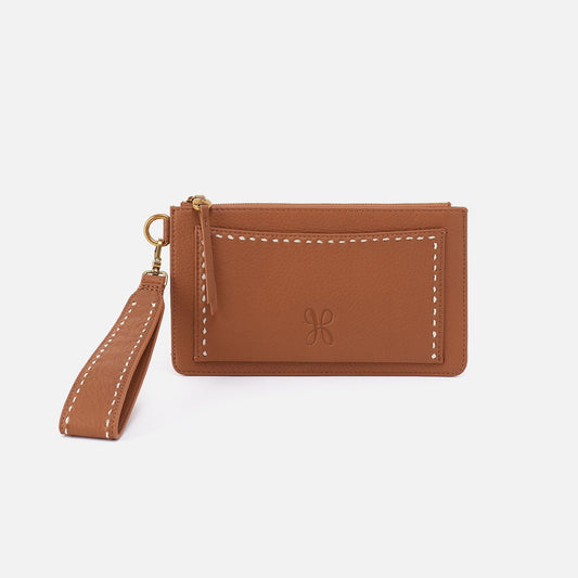 Hart Wristlet In Pebbled Leather - Warm Honey | HOBO Featured
