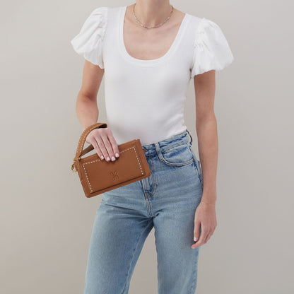 Hart Wristlet In Pebbled Leather - Warm Honey | HOBO Featured