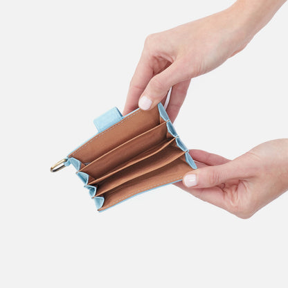Jean Accordian Card Case In Polished Leather - Stratosphere | HOBO Special Offer