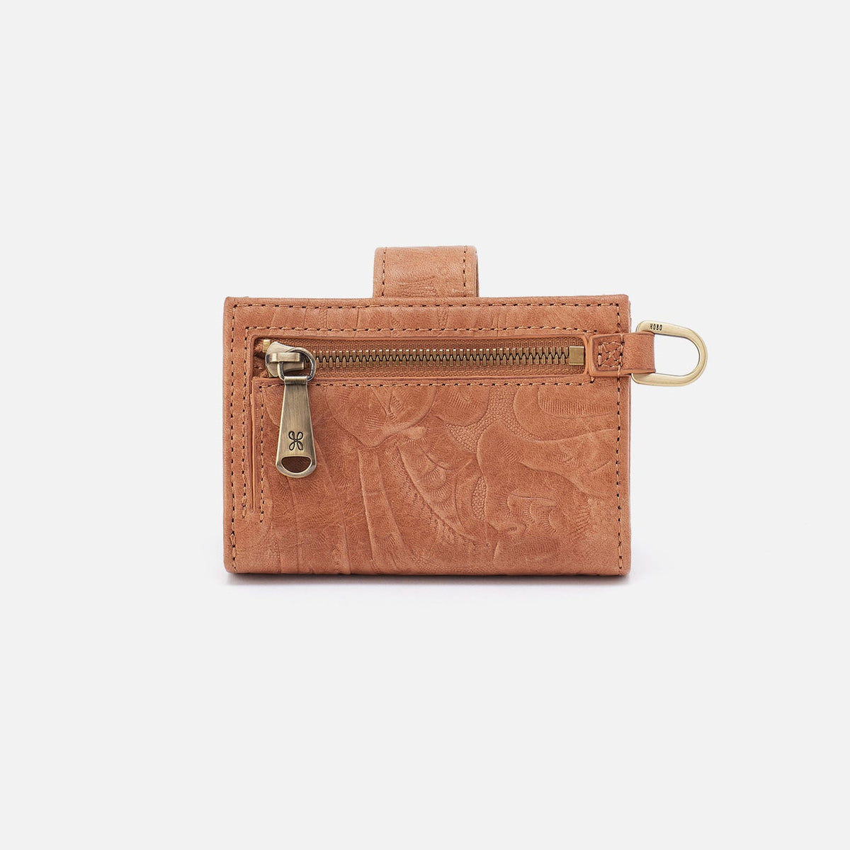 Jean Accordian Card Case In Tooled Embossed Leather - Saddle Tooled Emboss | HOBO Discount