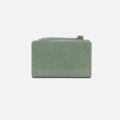 Jill Card Case In Polished Leather - Jade | HOBO Trusted