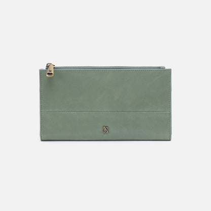 Jill Large Bifold Wallet In Polished Leather - Jade | HOBO Hot Sale