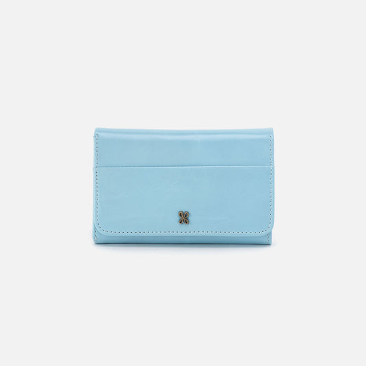 Jill Trifold Wallet In Polished Leather - Stratosphere | HOBO Featured
