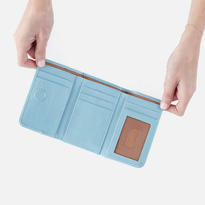 Jill Trifold Wallet In Polished Leather - Stratosphere | HOBO Featured